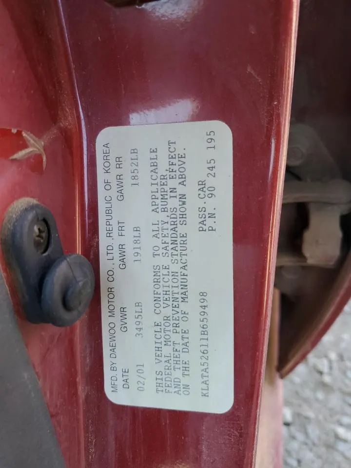 2001 Daewoo LANOS S