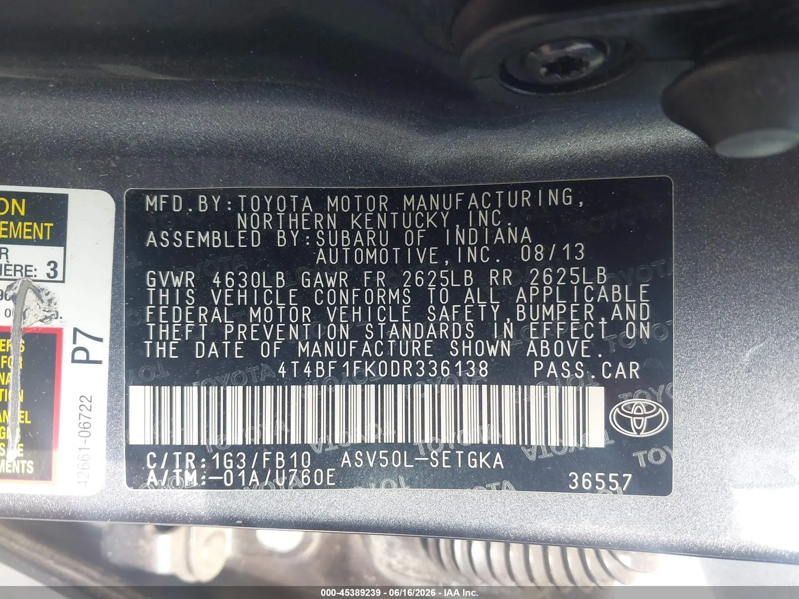 2013 Toyota Camry LE