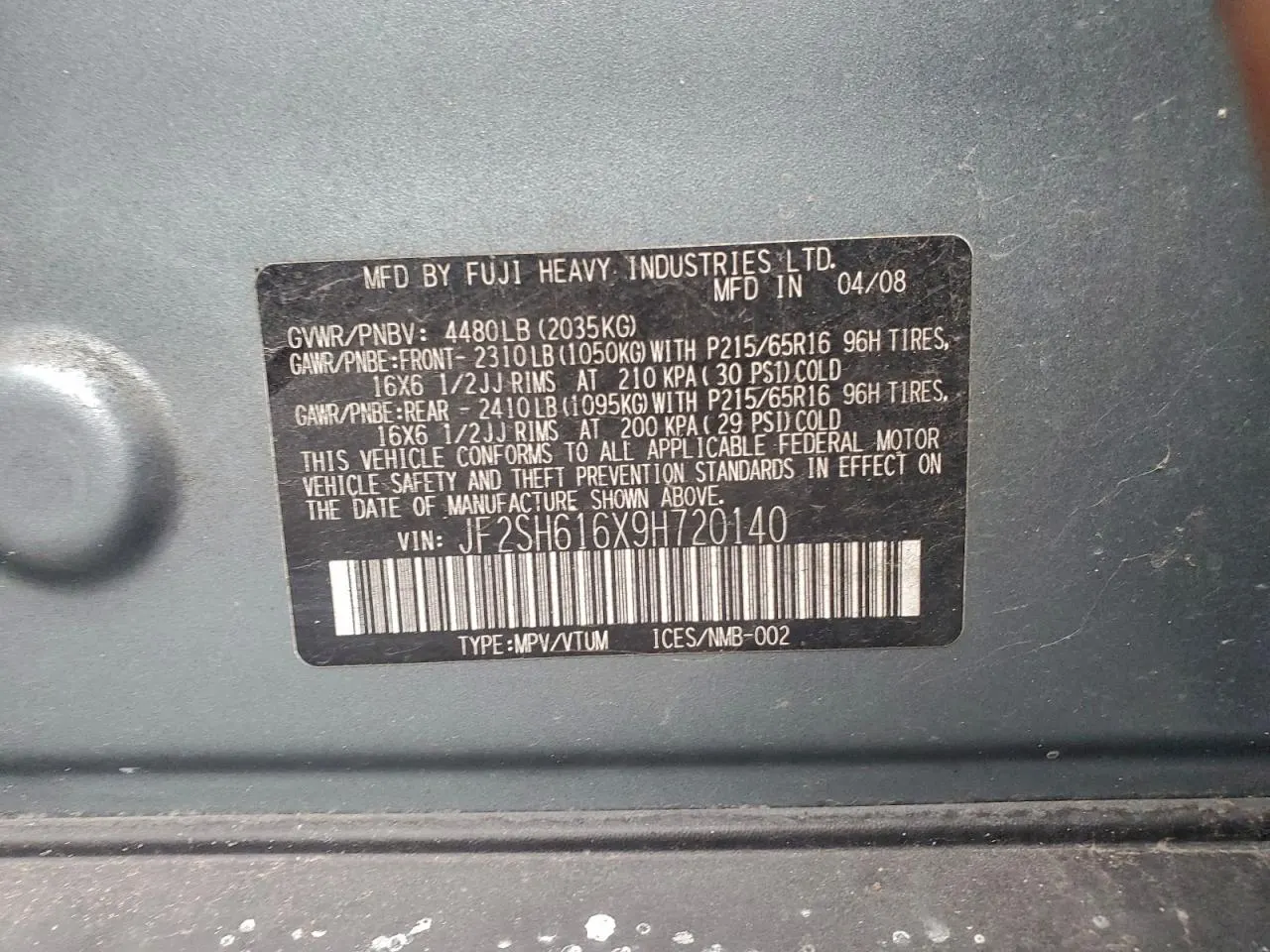 2009 Subaru Forester (Natl) X