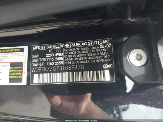 2008 Mercedes-Benz CLK-Class 6.3L AMG