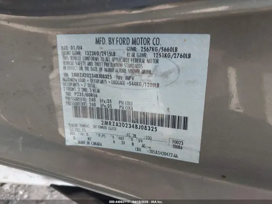 2004 Mercury Monterey Convenience