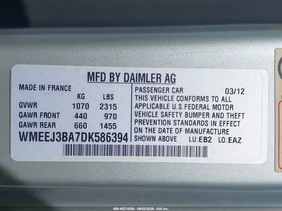 2013 smart fortwo Pure