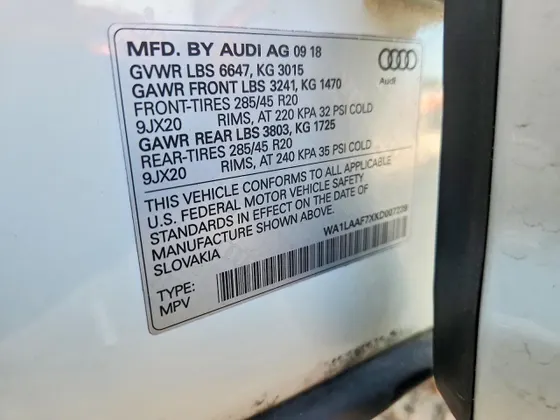 2019 Audi Q7 Premium Plus