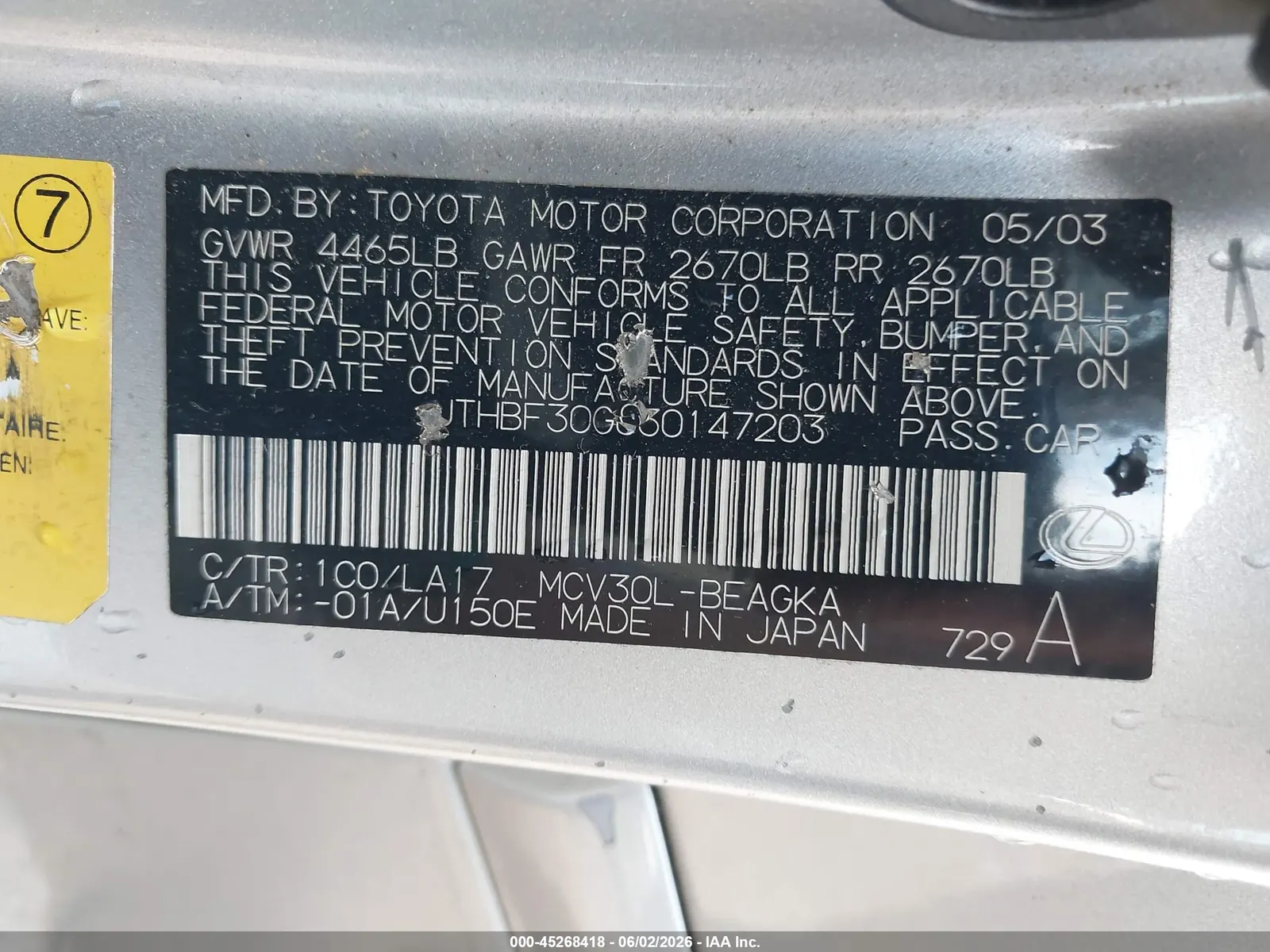 2003 Lexus ES 300