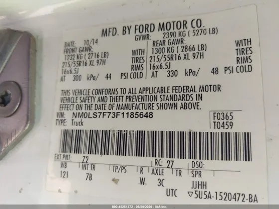 2015 Ford Transit Connect XLT