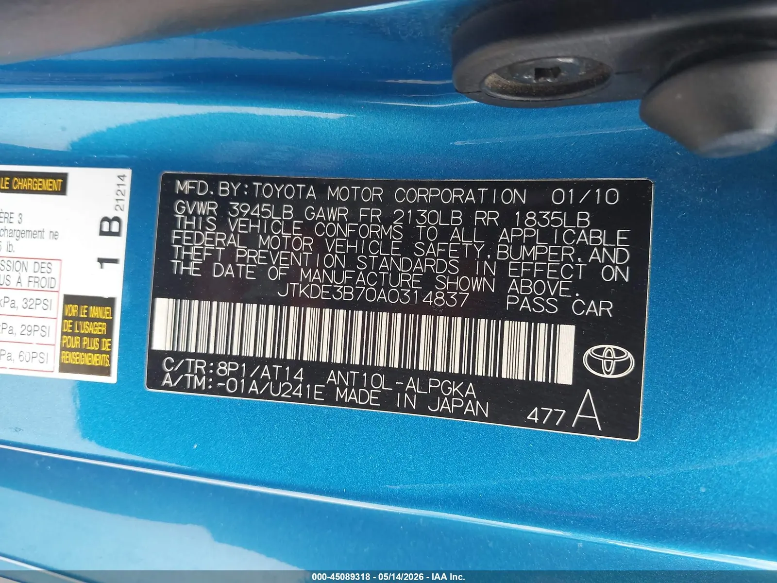 2010 Scion tC RELEASE SERIES 6.0