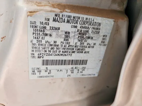2004 Mazda Tribute LX