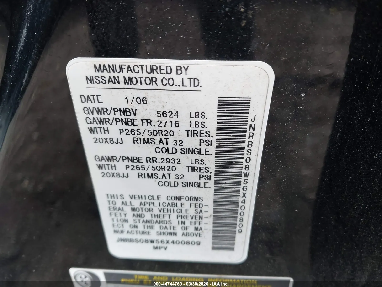 2006 INFINITI FX45