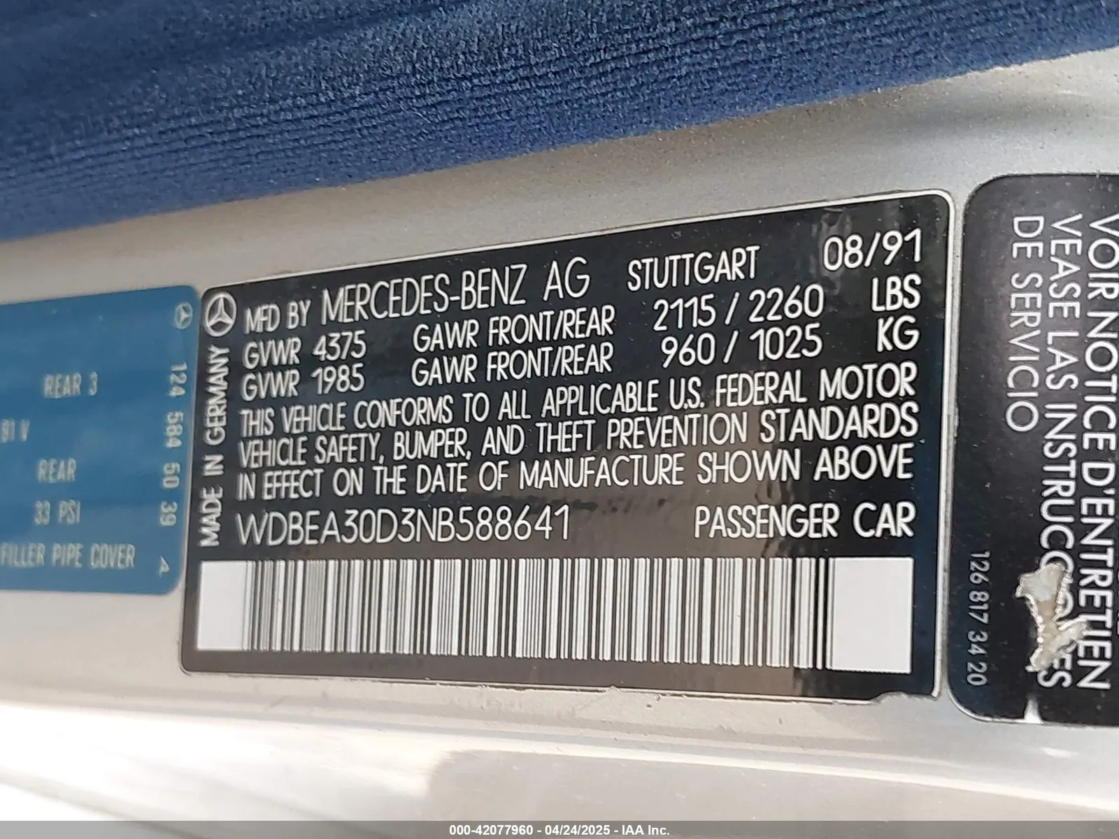 1992 Mercedes-Benz 300 Series 300E