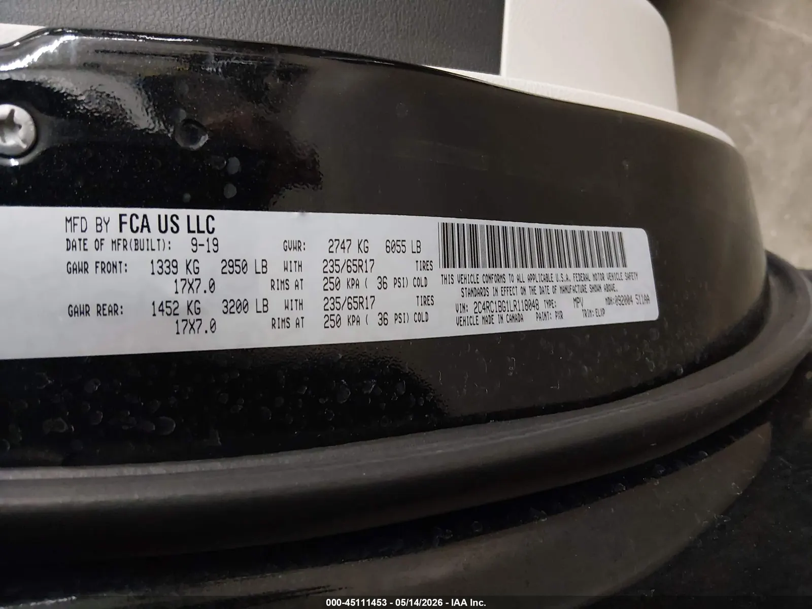 2020 Chrysler Pacifica Touring L