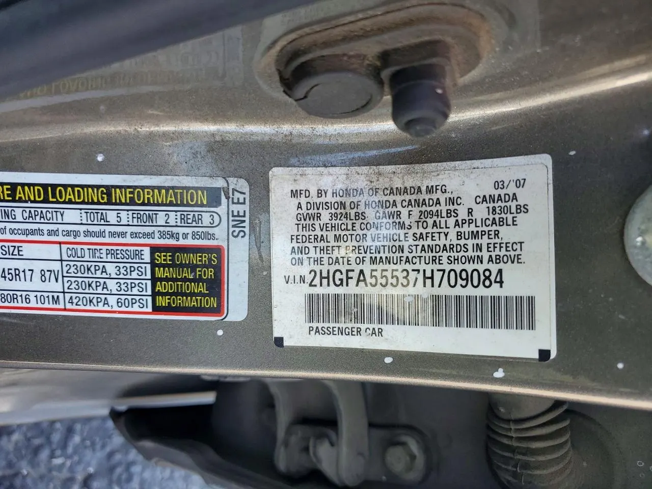 2007 Honda Civic Si CIVIC