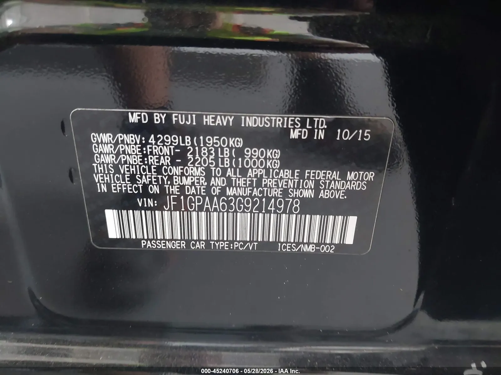 2016 Subaru Impreza Wagon 2.0i