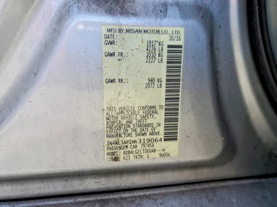 2017 Nissan Altima 2.5 S