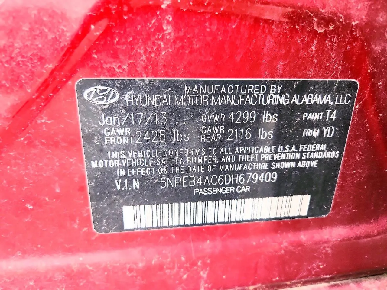 2013 Hyundai Sonata GLS PZEV
