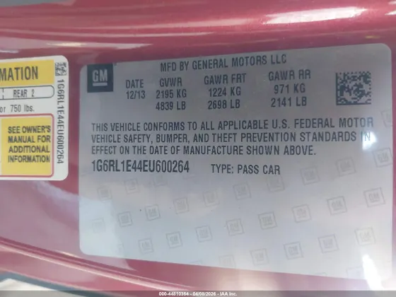 2014 Cadillac ELR STANDARD
