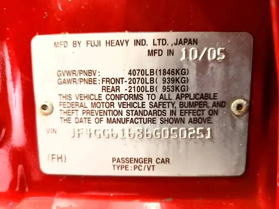 2006 Saab 9-2X Linear