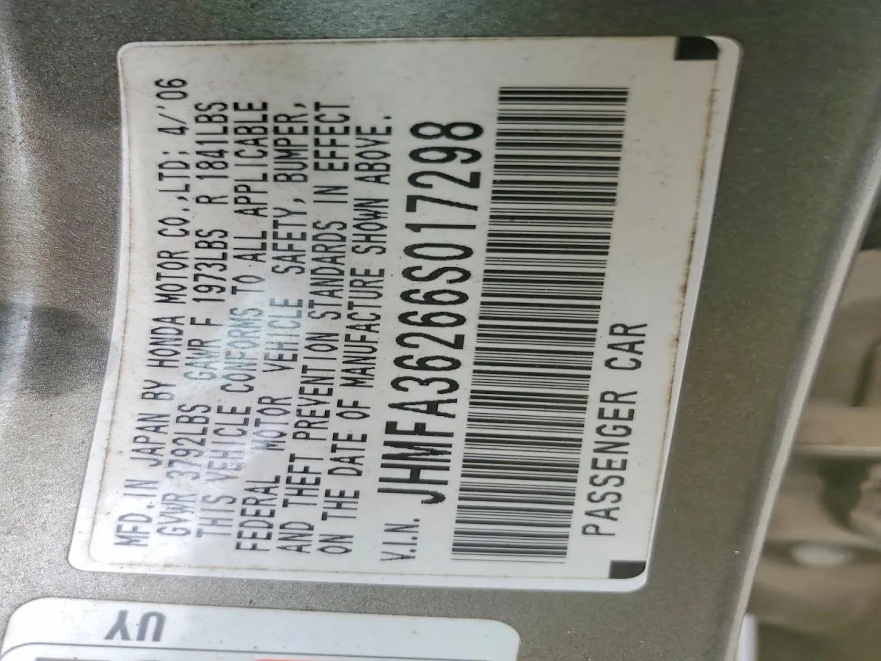 2006 Honda Civic Hybrid CIVIC