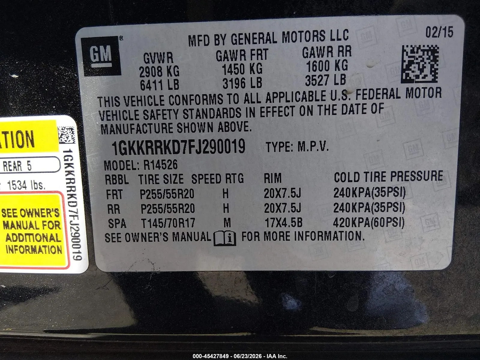 2015 GMC Acadia SLT
