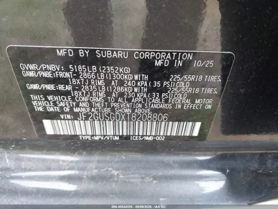 2026 Subaru Crosstrek SPORT