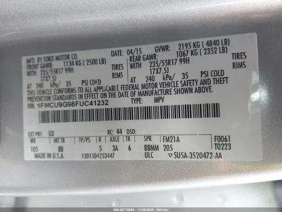 2015 Ford Escape SE