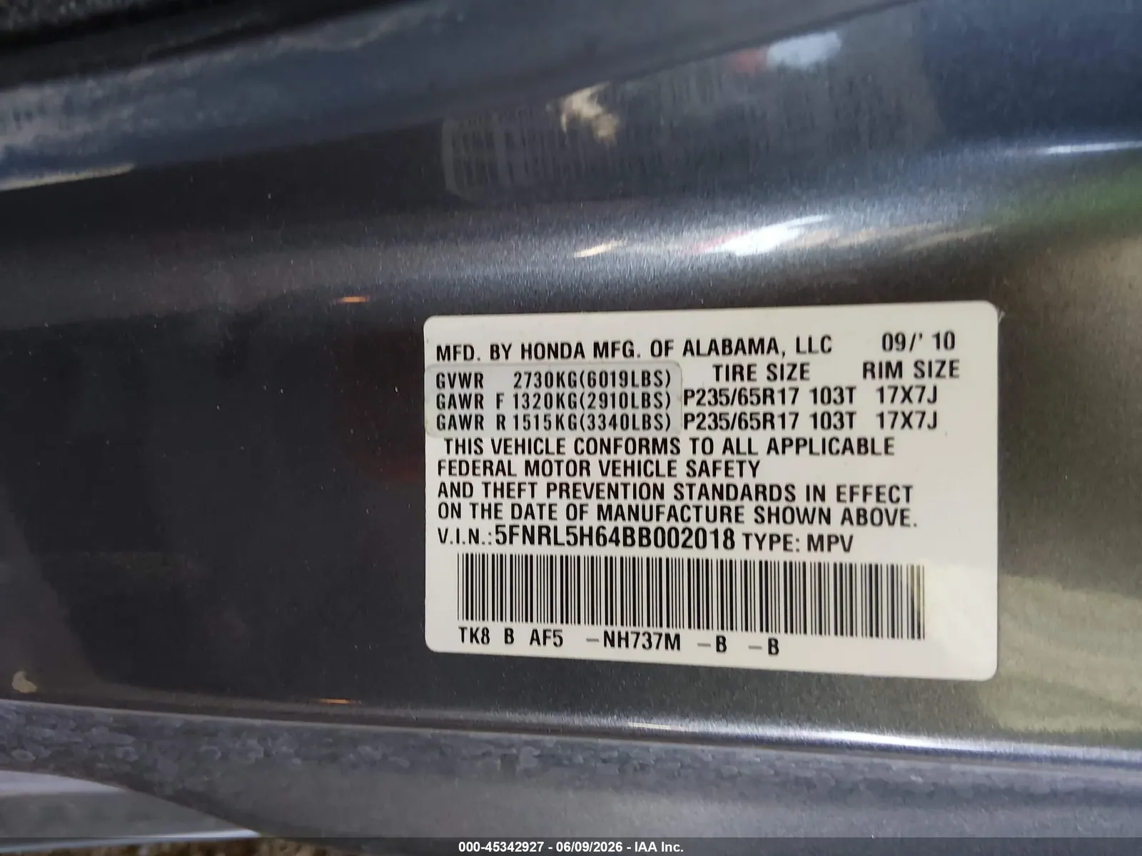 2011 Honda Odyssey EX-L
