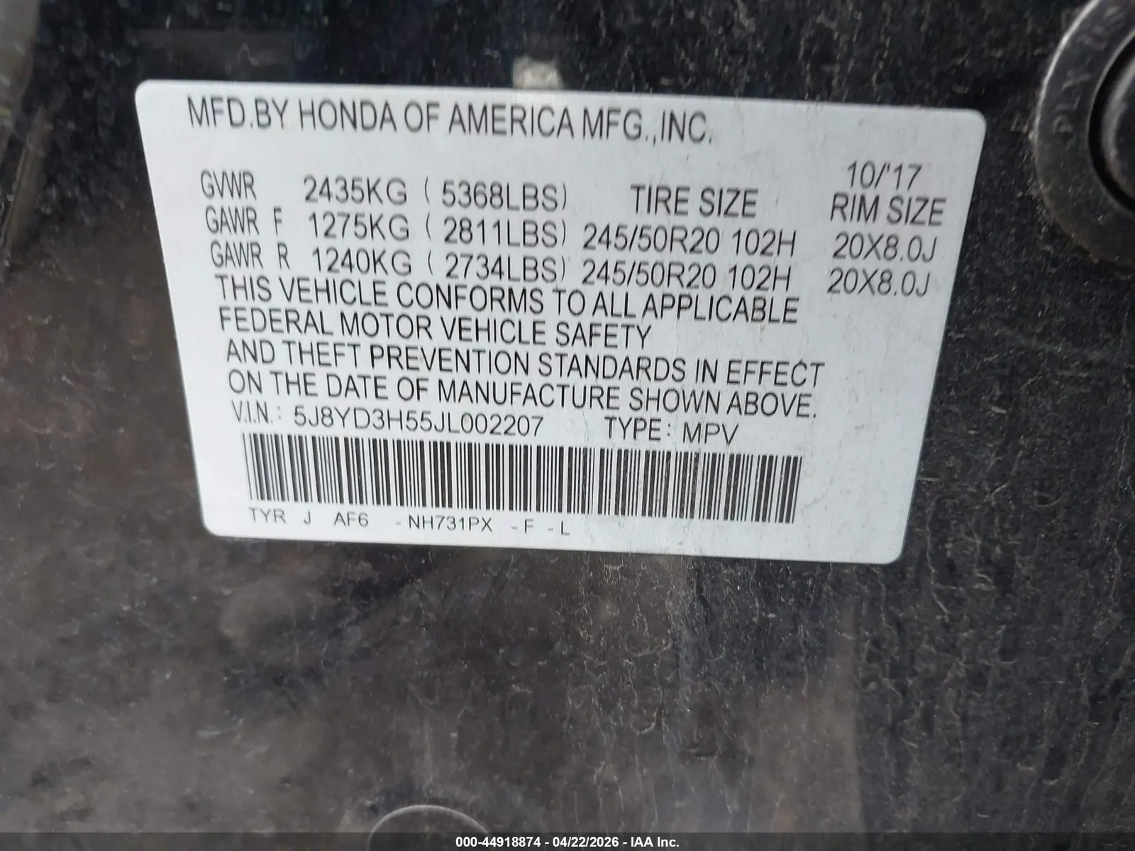 2018 Acura MDX w/Technology Pkg