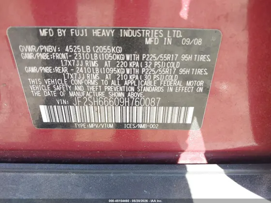 2009 Subaru Forester (Natl) XT Ltd