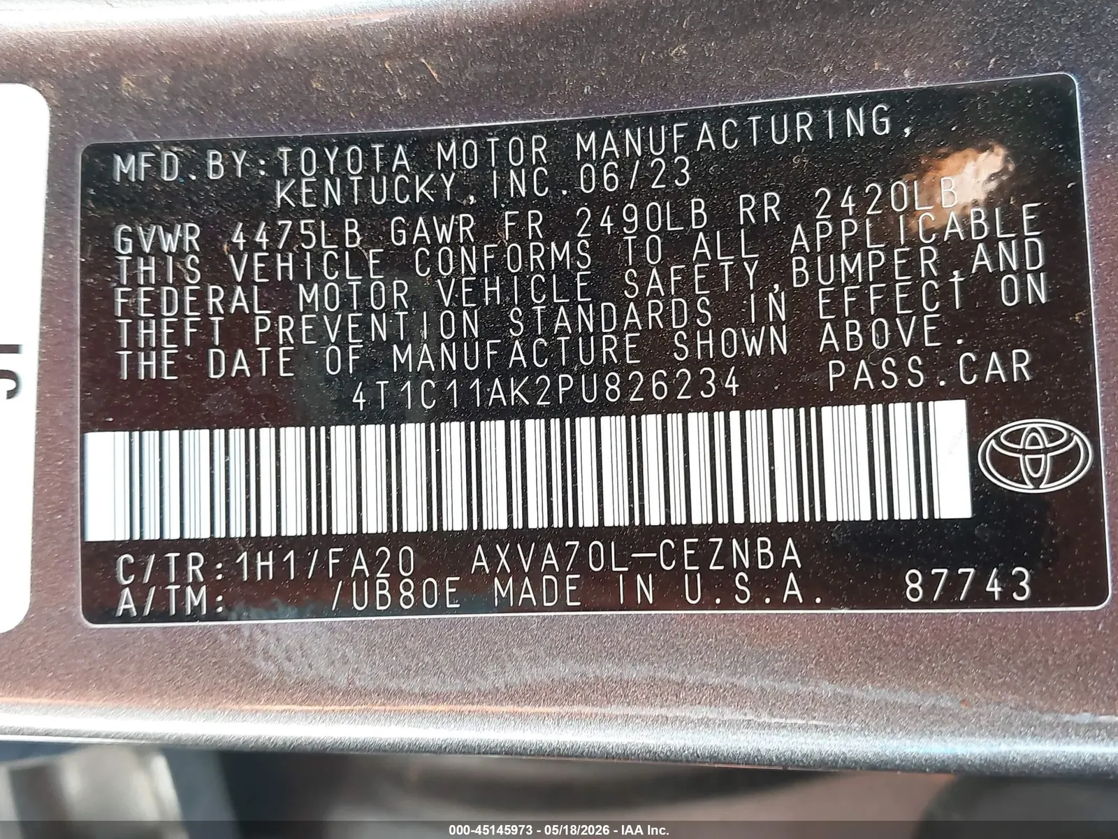 2023 Toyota Camry LE