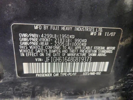2008 Subaru Impreza Wagon (Natl) i
