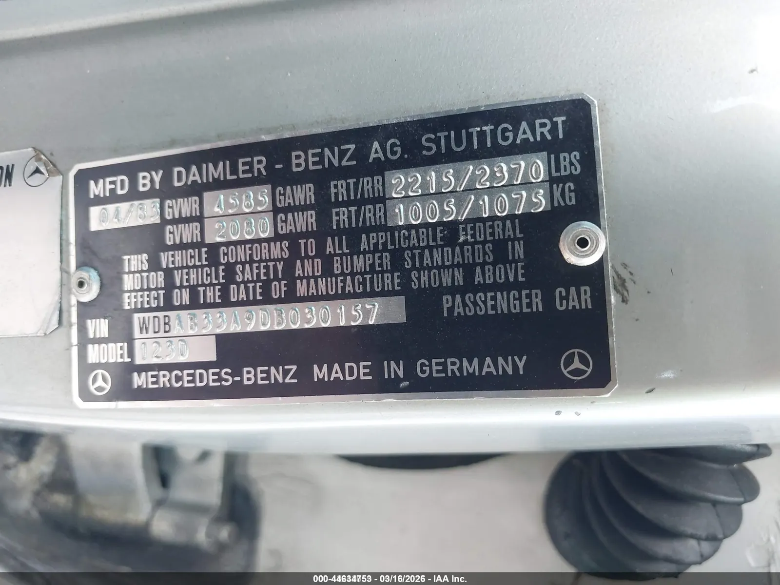 1983 Mercedes-Benz 300 Series 300D-T