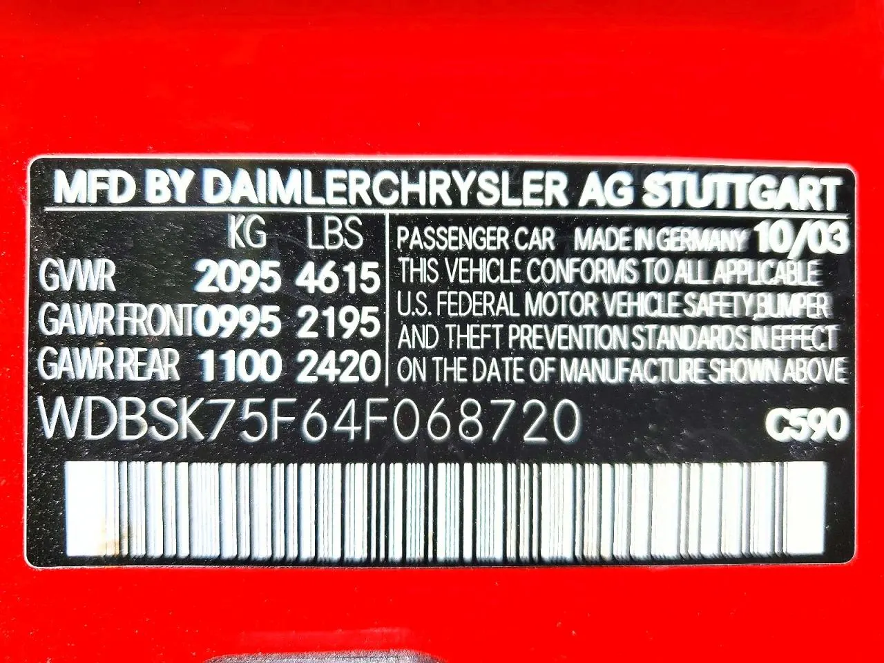 2004 Mercedes-Benz SL-Class SL