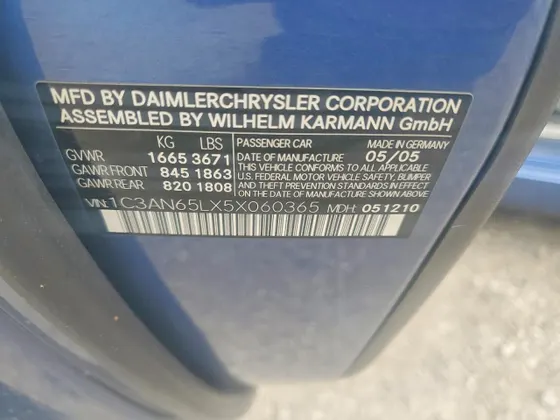 2005 Chrysler Crossfire Limited