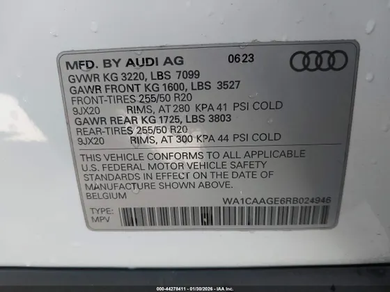 2024 Audi Q8 e-tron Sportback S line Premium Plus