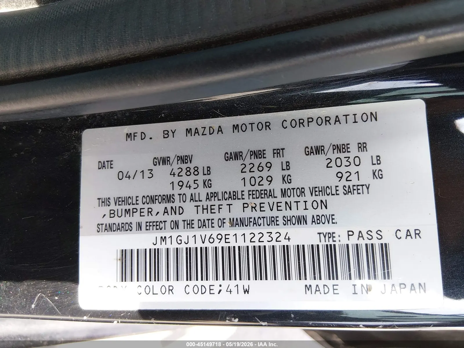 2014 Mazda Mazda6 i Touring