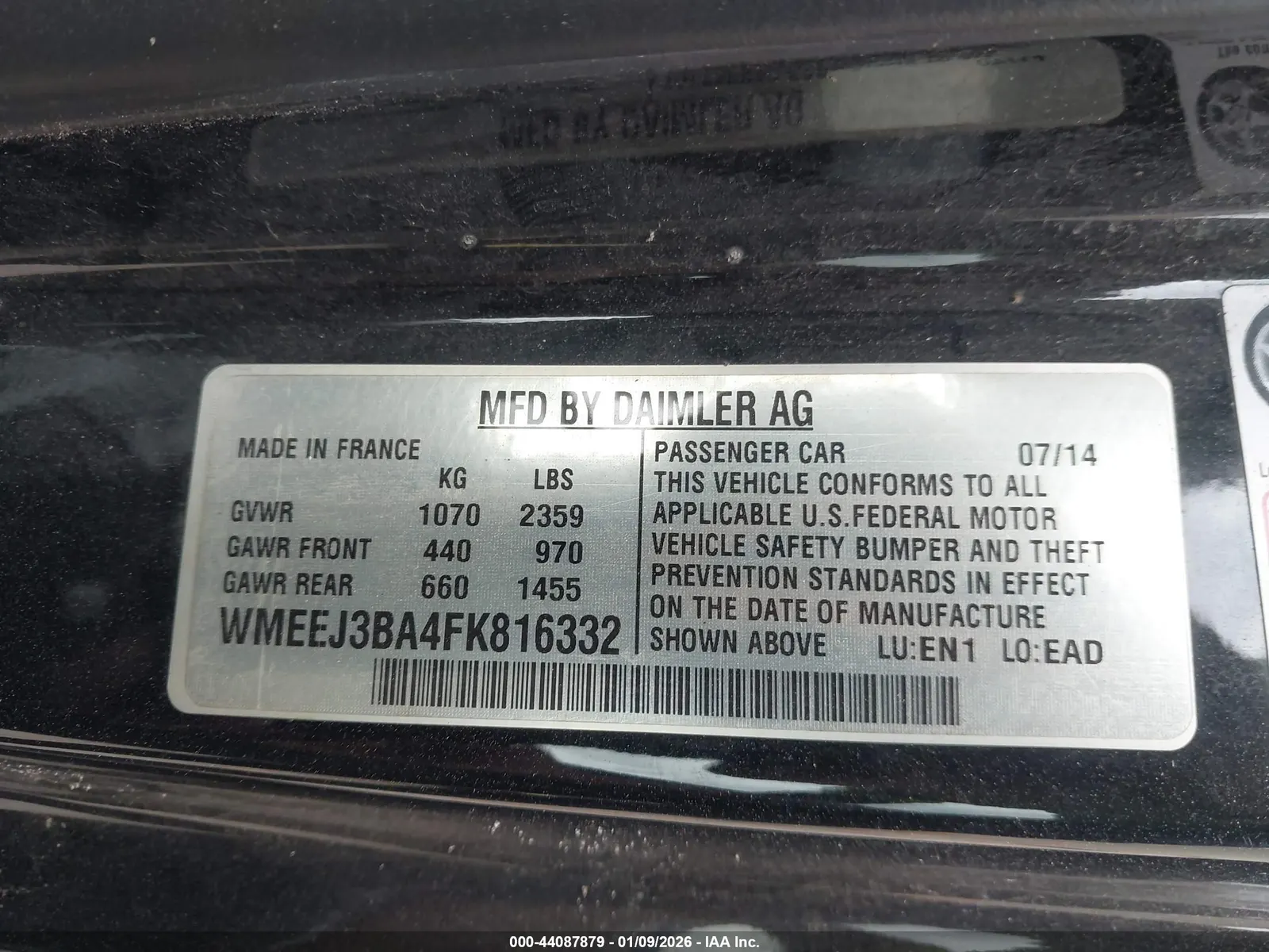 2015 smart fortwo Passion