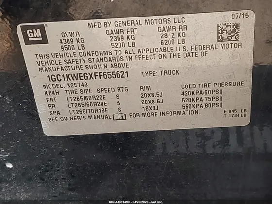 2015 Chevrolet Silverado 2500HD LTZ