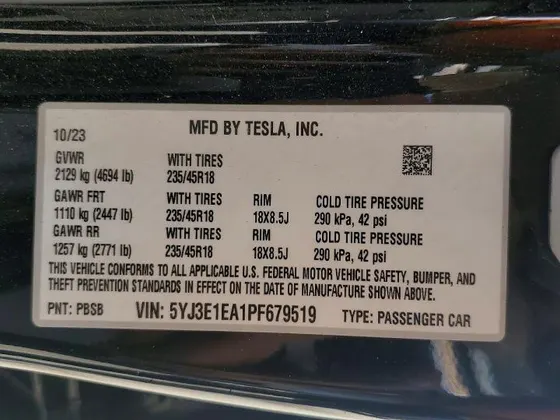 2023 Tesla Model 3