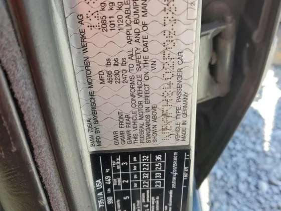 1985 BMW 524 - 528 - 535 - 635 - 735 735I