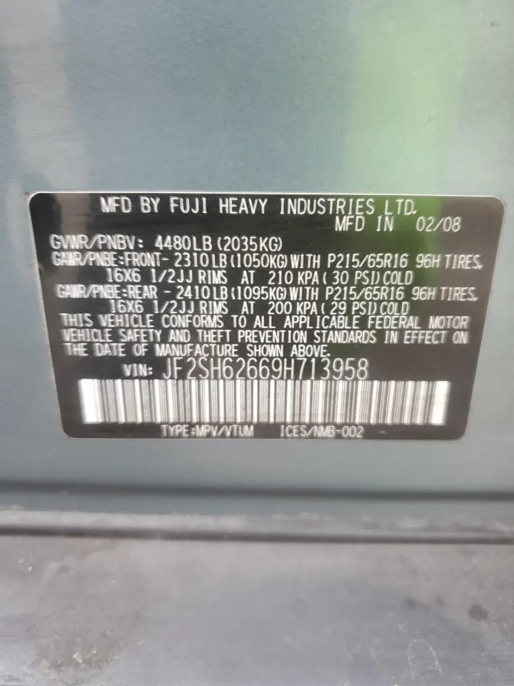 2009 Subaru Forester XS