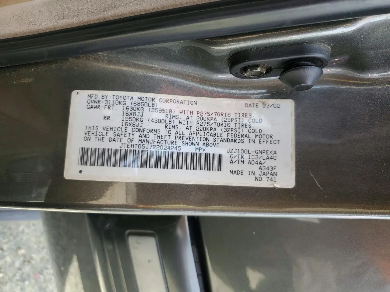 2002 Toyota Land Cruiser