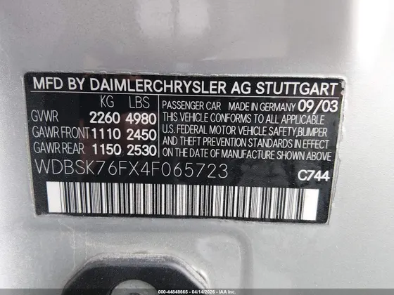 2004 Mercedes-Benz SL-Class