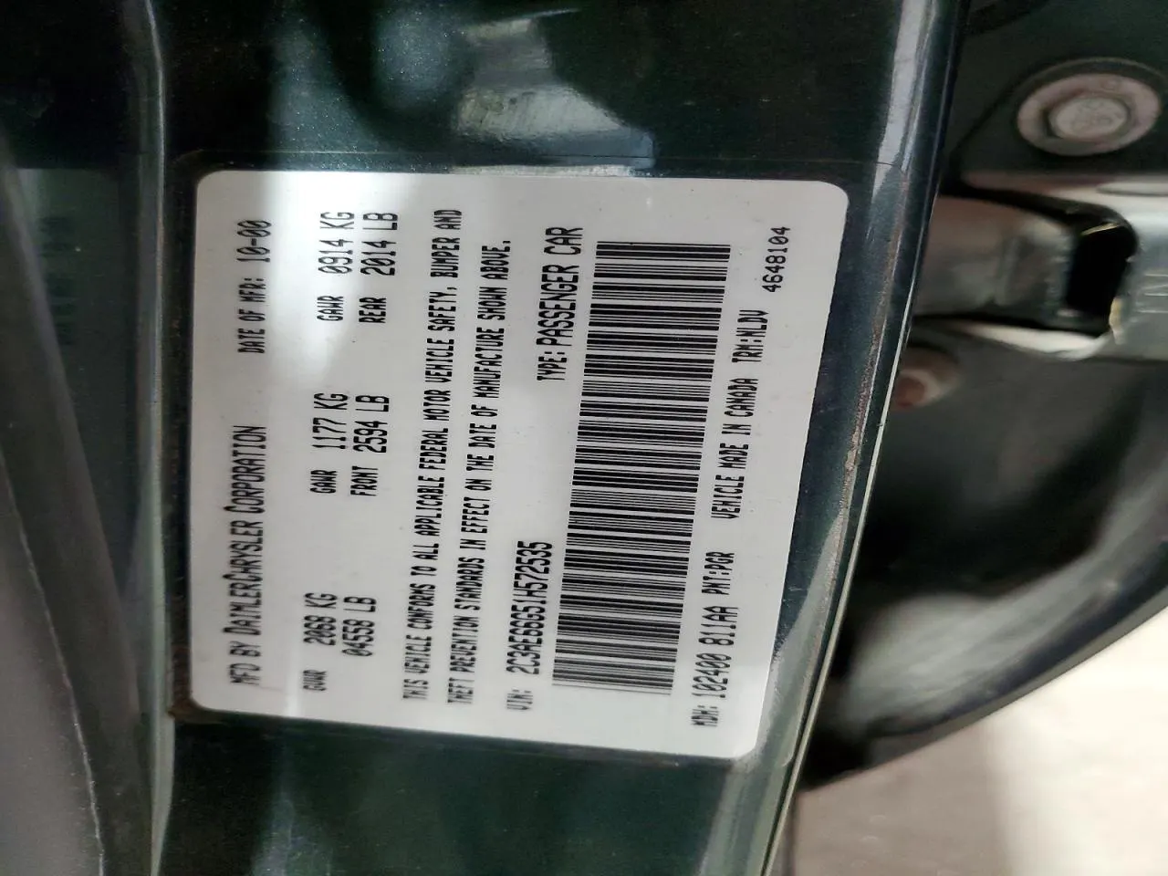 2001 Chrysler 300M