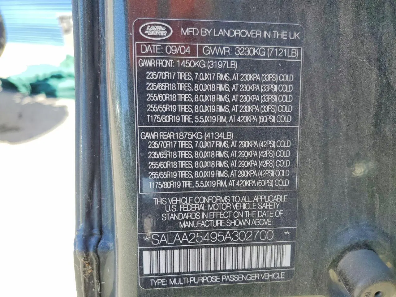 2005 Land Rover LR3 SE