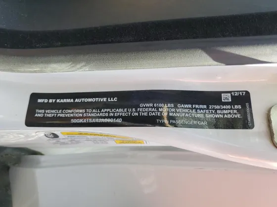 2018 Karma Revero PREMIUM PLUS
