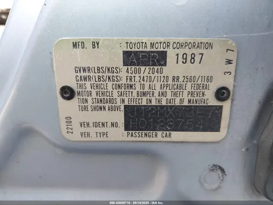 1987 Toyota CRESSIDA LUXURY