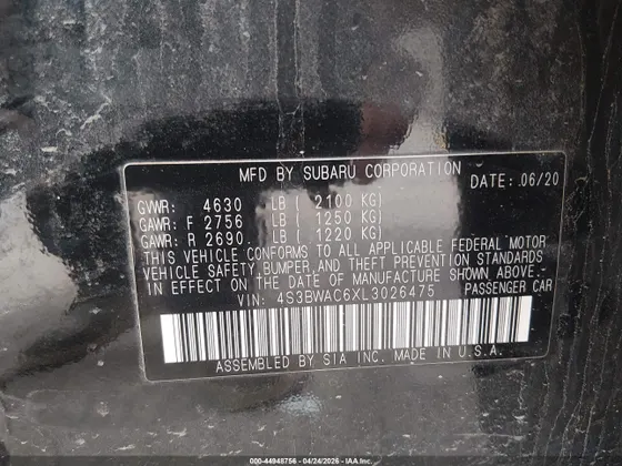 2020 Subaru Legacy Premium