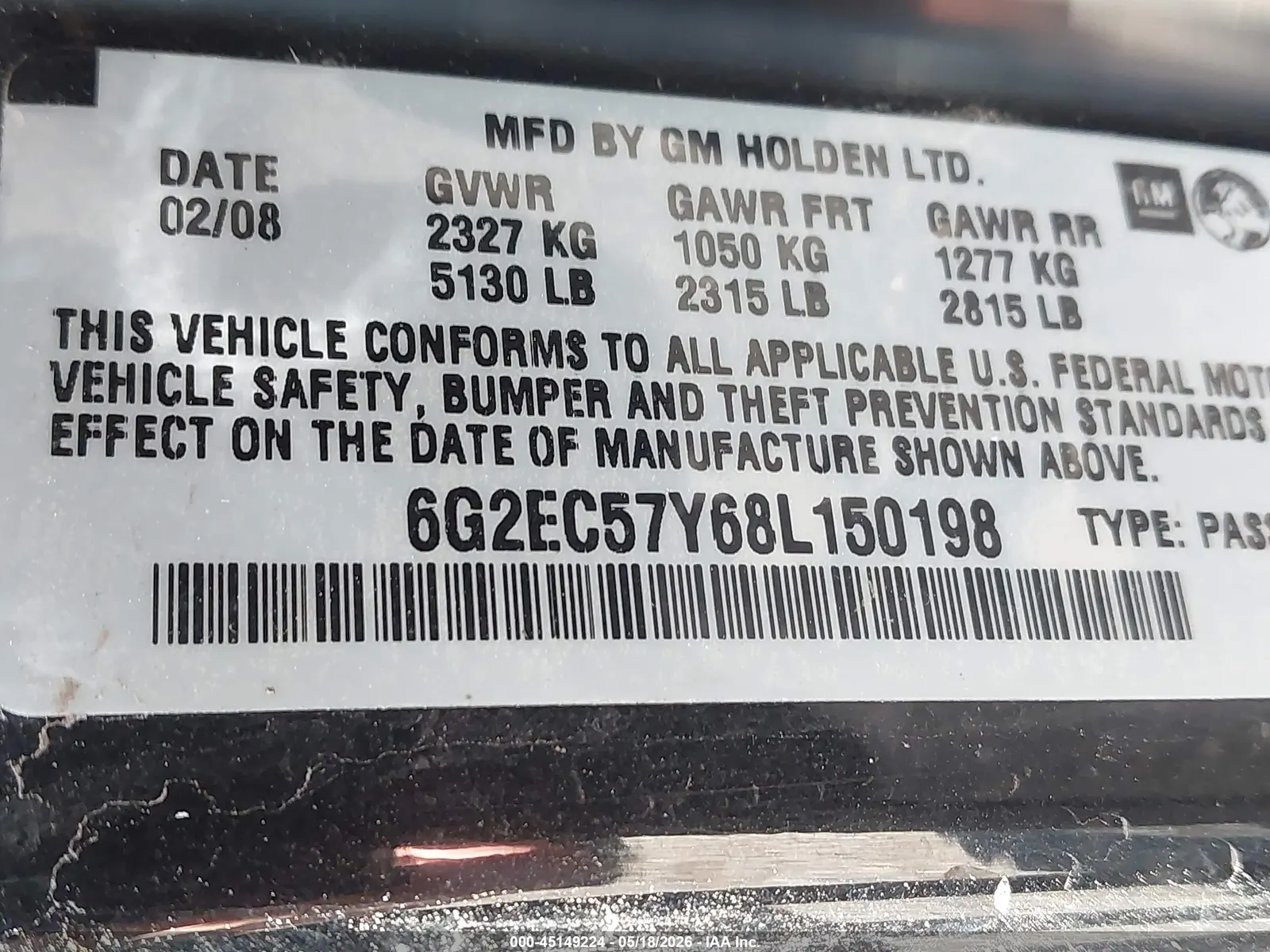 2008 Pontiac G8 GT