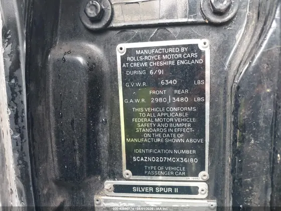 1991 Rolls-Royce SILVER SPUR