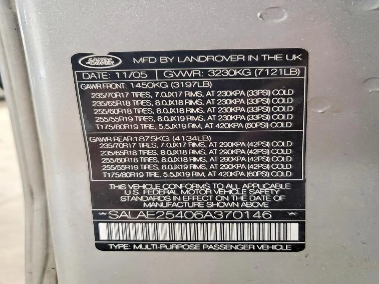 2006 Land Rover LR3 SE