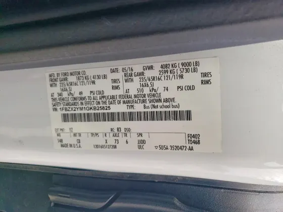 2016 Ford Transit Wagon XL